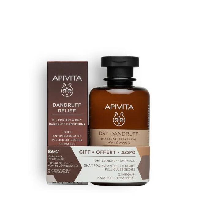 APIVITA PACK ACEITE ANTICASPA CALMANTE 50 ml + CHAMPU ANTICASPA SECA 300 ml